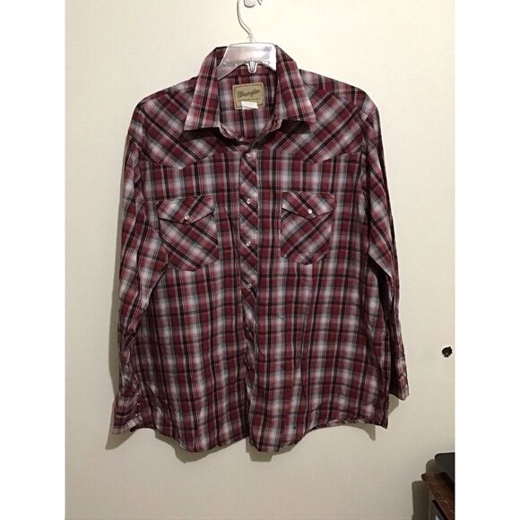 Wrangler Other - MENS 2xl WRANGLER WESTERN STYLE PEARL SNAP‎ LONG SLEEVE SHIRT